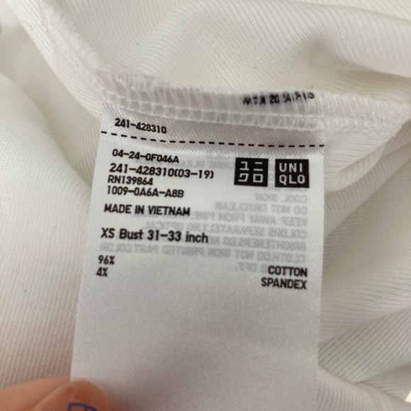 Uniqlo Cotton Mock Neck Shirt White | XS - Picture 4 of 4